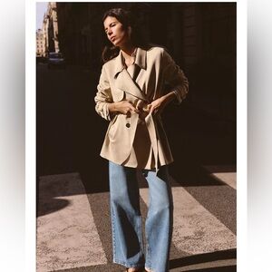 ZARA FAUX SUEDE TRENCH COAT